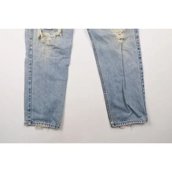 Vintage 90s Levis 550 Orange Tab Mens 32x32 Thrashed Relaxed Fit Denim Jeans